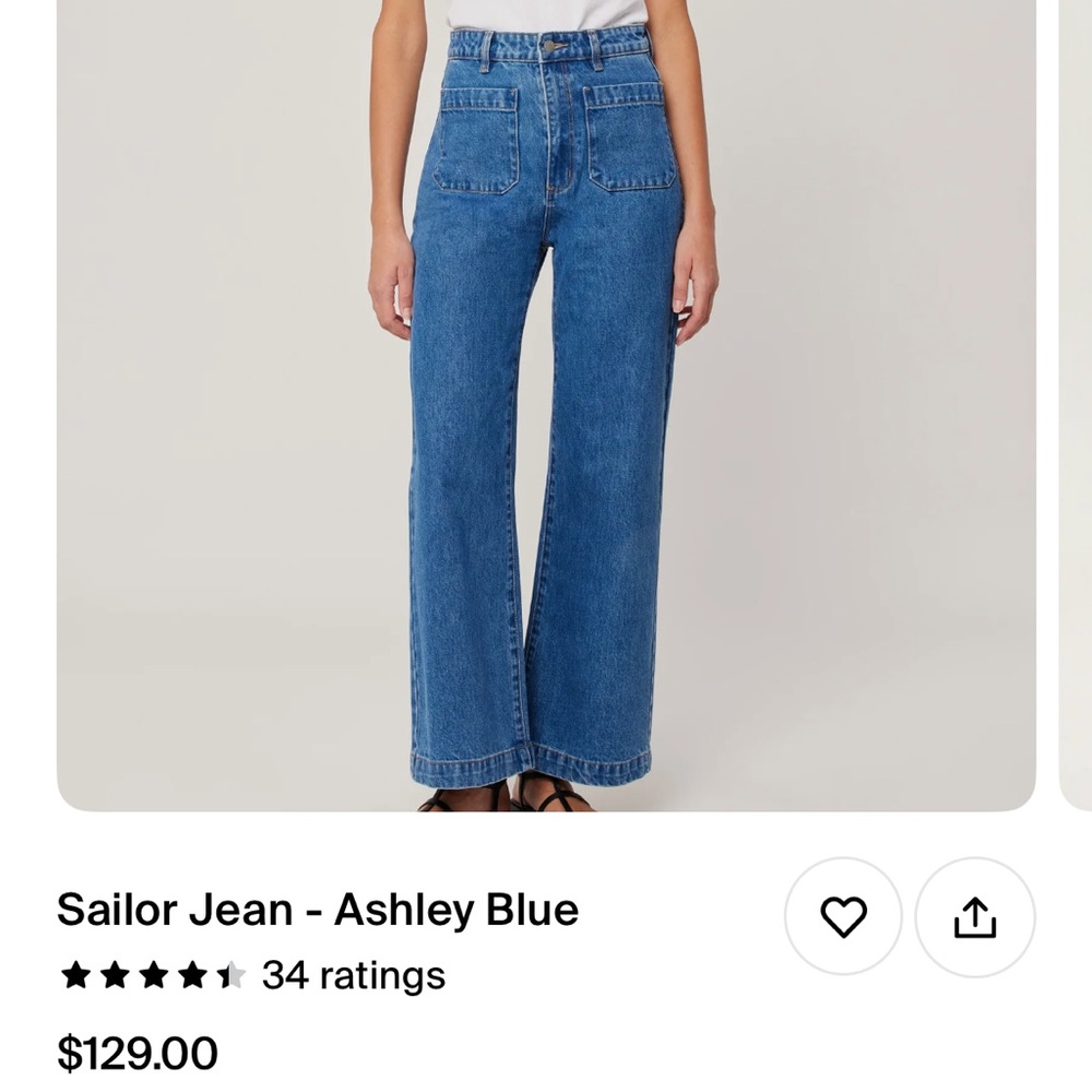 ROLLA'S Blue Flare Wide Leg Jeans
